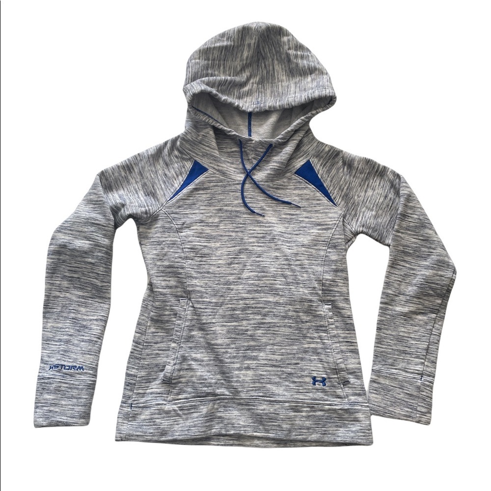 Under Armour Girls Charged Cotton Storm Marble Hoodie Sz 4-6